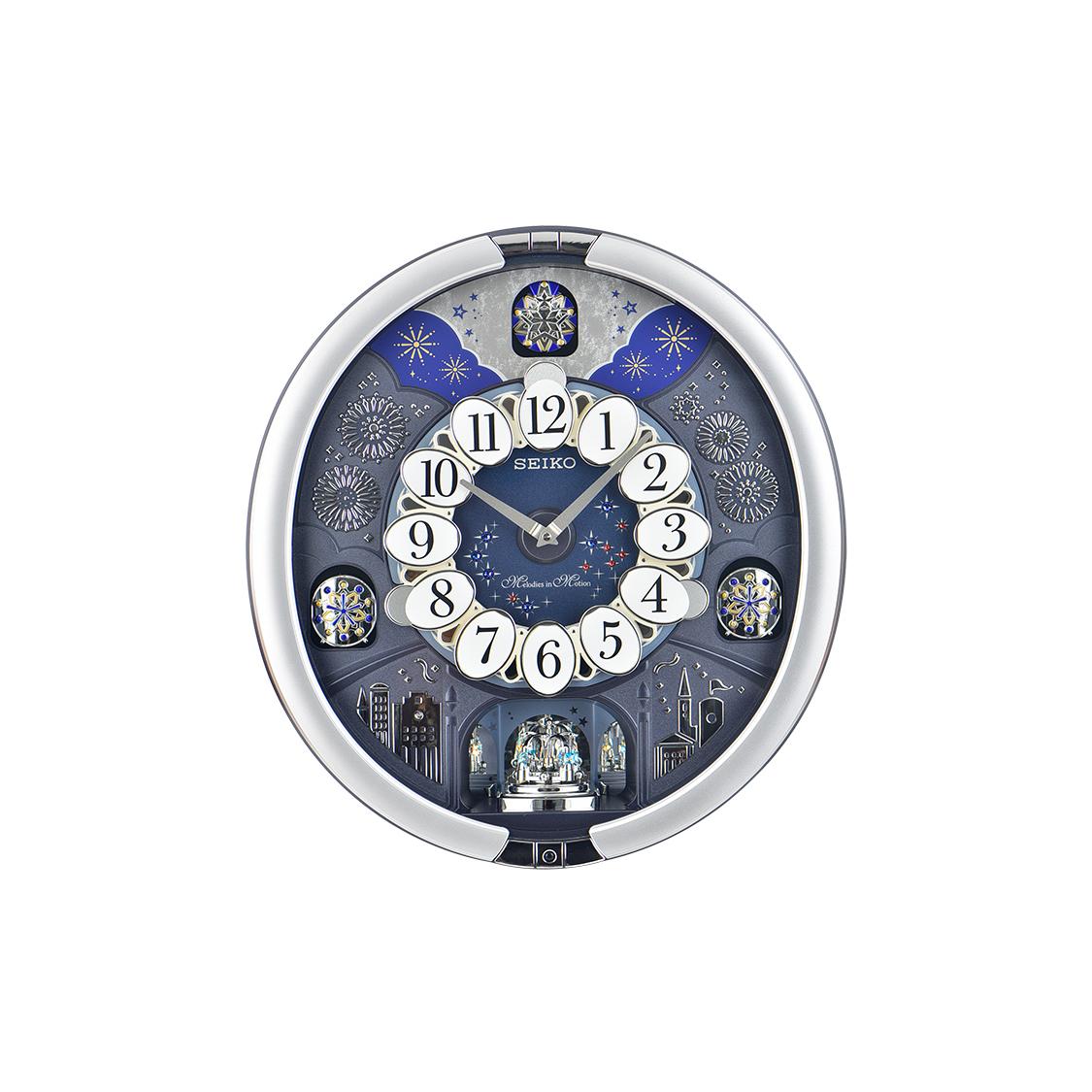 SEIKO Quartz Movement Plastic Wall Clock Unisex Blue QXM379S QXM379S QXM379S