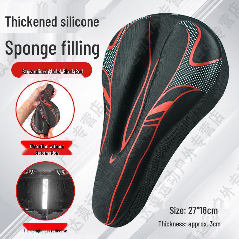 Super Soft Silicone Bicycle Seat Cushion - Universal Shock-Absorbing Cover for Mountain and Road Bikes