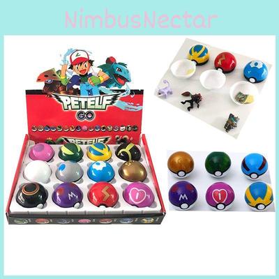 Exciting 12pcs Pokemon Go Pokeball Poke Ball Set For Kids Xmas Gift