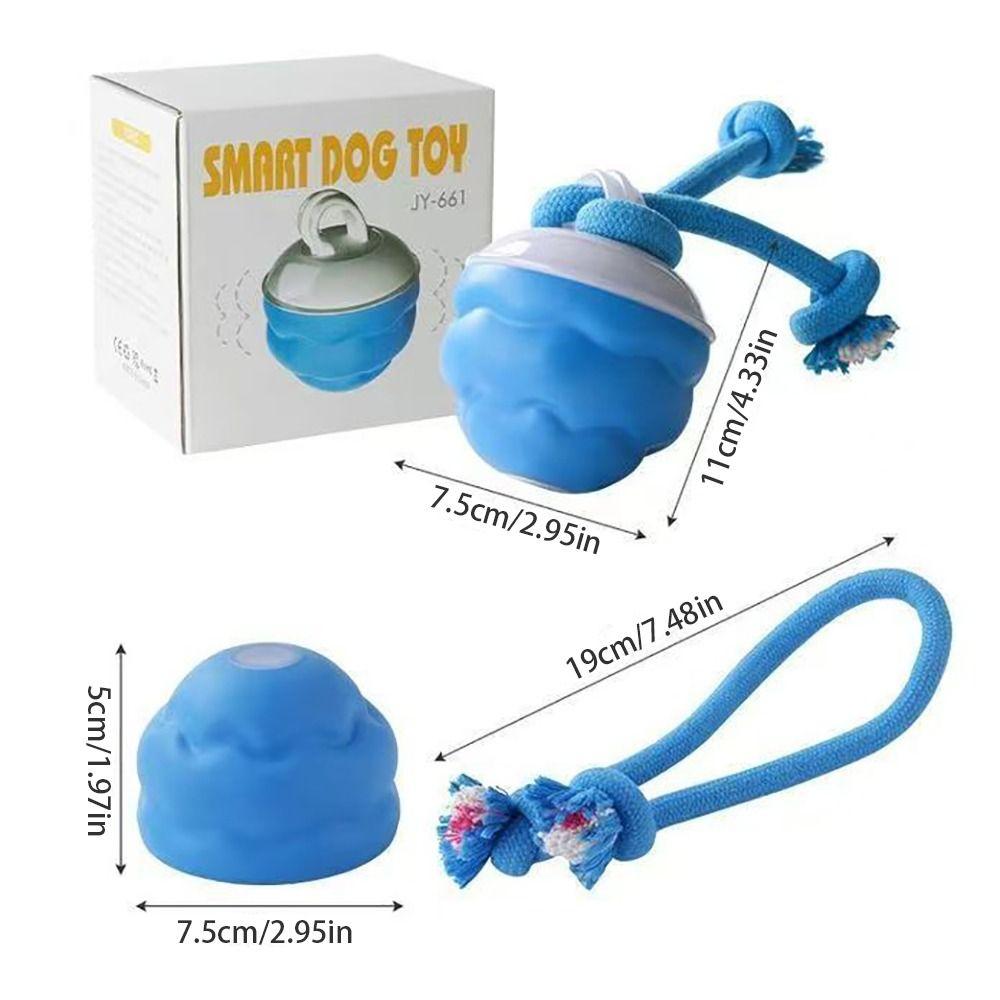 3 Modes Interactive Dog With Rope USB Rechargeable Pet Motion Active Rolling Ball Automatic Moving Dog Medium Small Dogs Puppy