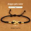 Year of the Dragon Red Rope Bracelet: Chinese Style Braided Bead Handmade Jewelry for Women and Couples