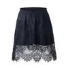 Schwarzer, sommerlicher Chiffon-Midirock mit Zierelementen – ideal für Freizeit und Büro