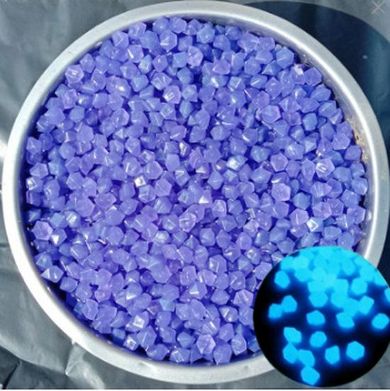 50-Pack 9mm Octagonal Fluorescent Stones for Garden or Fish Tank