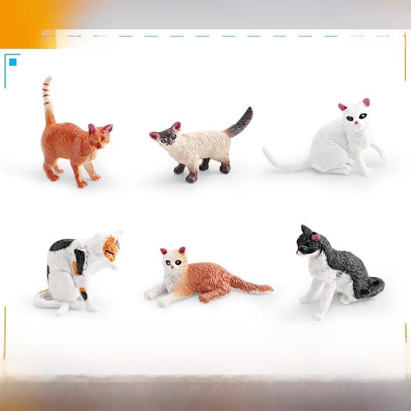 Mini Cat Figurine Collection Pvc Static Models With Six Or Twelve Cats For Decoration And Gift Ideas