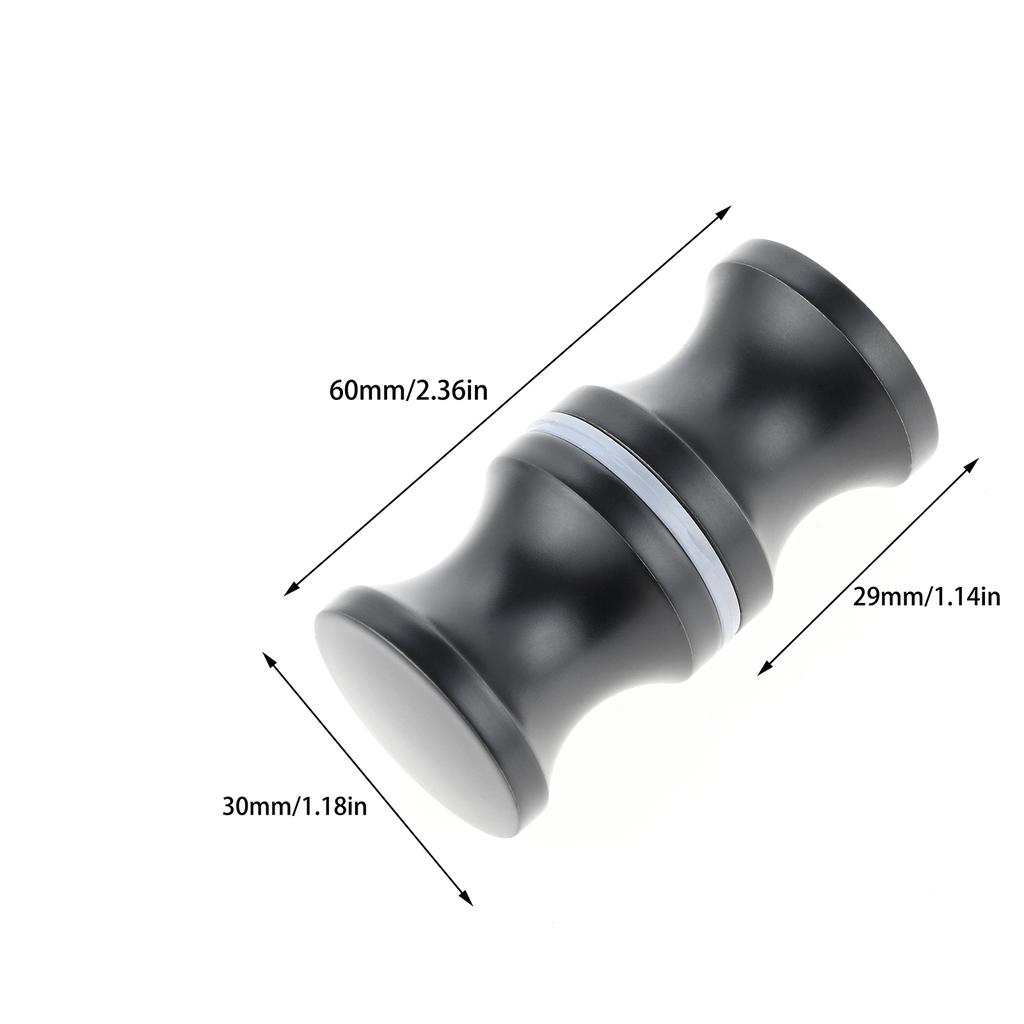 Aluminum Alloy Door Handle Black/gold Single Glass Door Knob Bathroom Shower Cabinet Double-Sided Handle Pull Gate Home Hardware