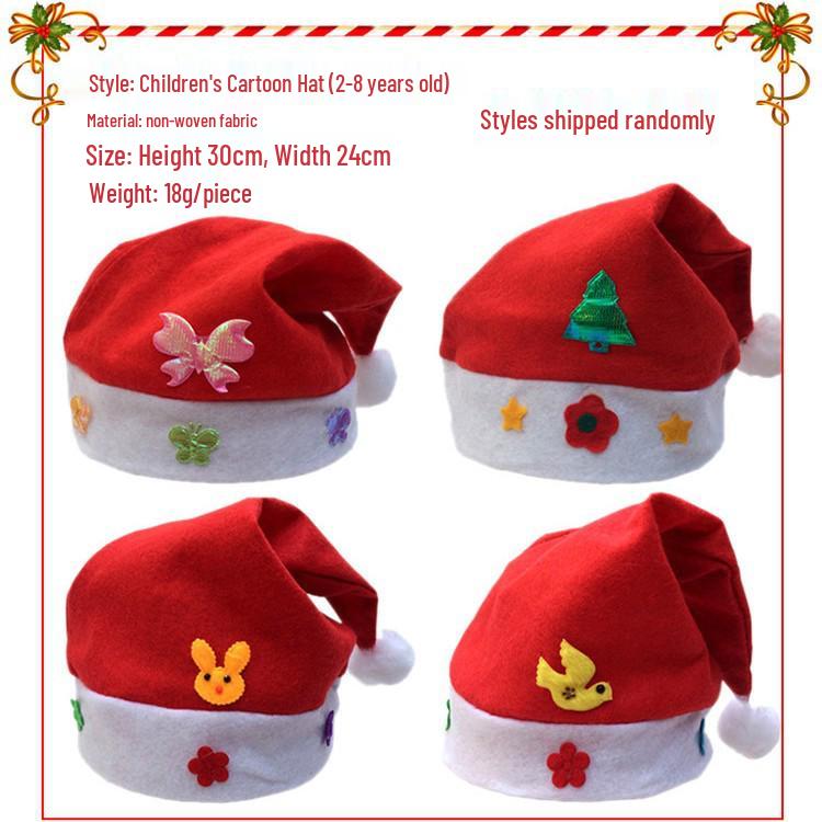Thickened Plush Christmas Hat for Kids and Adults - Holiday Gift & Decoration