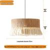 Wabi-Sabi Retro Hemp Rope Tassel Chandelier for Bedroom or Living Room