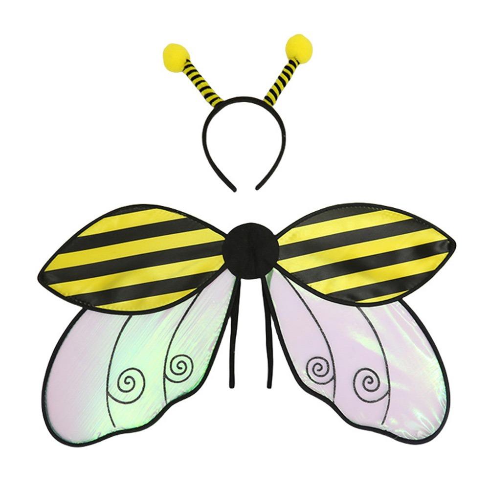 Gift 2-Piece Fairy Wings Festival Party Halloween Ladybug and Bee Wings New Insect Wings Set for Women & Girls