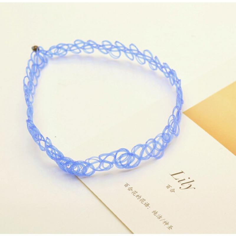 Women Hollow Elastic Mesh Choker Necklace Minimalist Daily Wear Neck Accessory