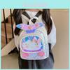 Children Girls Backpack With Shiny Shell Mermaid Tail For Kindergarten School Use