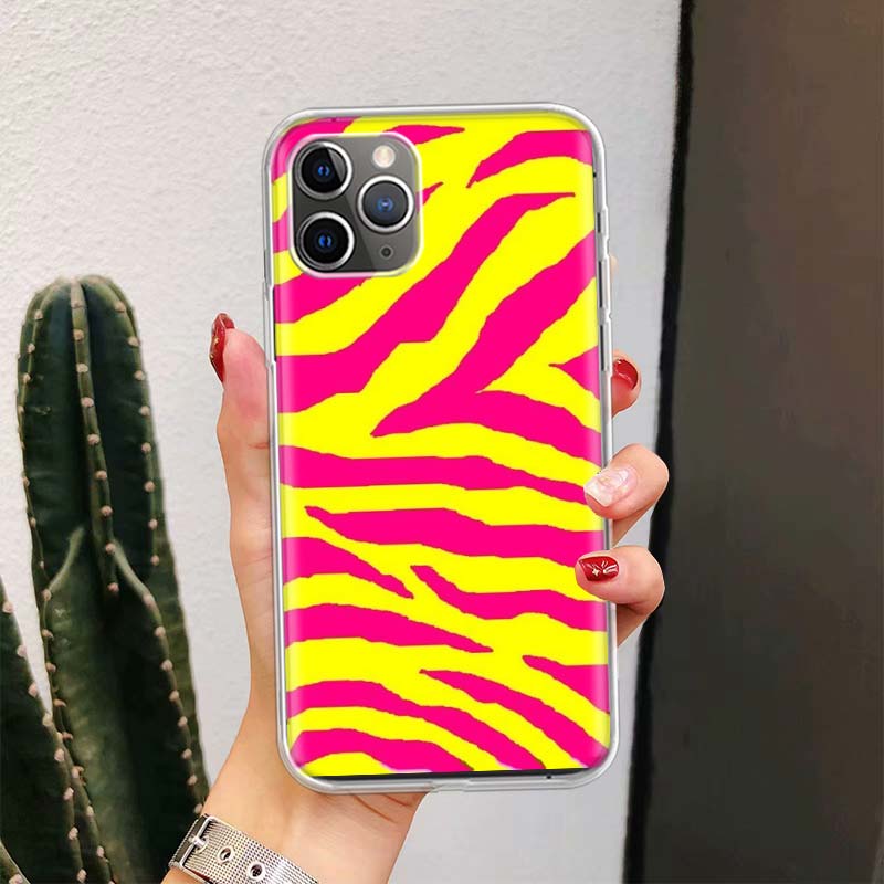 Zebra Stripe Print Phone Case For Apple iPhone 17 Air 16 15 Plus 14 + 13 Mini 12 11 Pro Max 7 8 SE 16Max Soft Shell Cover Coque