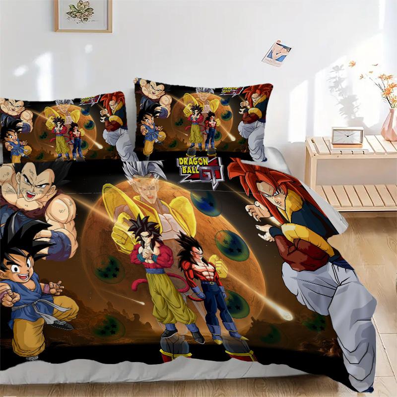 Dragon Ball Heroes Saiyan Power Print 3Pcs Bedding Setduvet Cover With 2 Bedropillowcase Home Birthday Gift