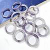 Retro Transparent Colourful Acrylic Resin Round Rings Minimalist Geometric Rings For Girls Colorful Marble Pattern Jewelry Gifts