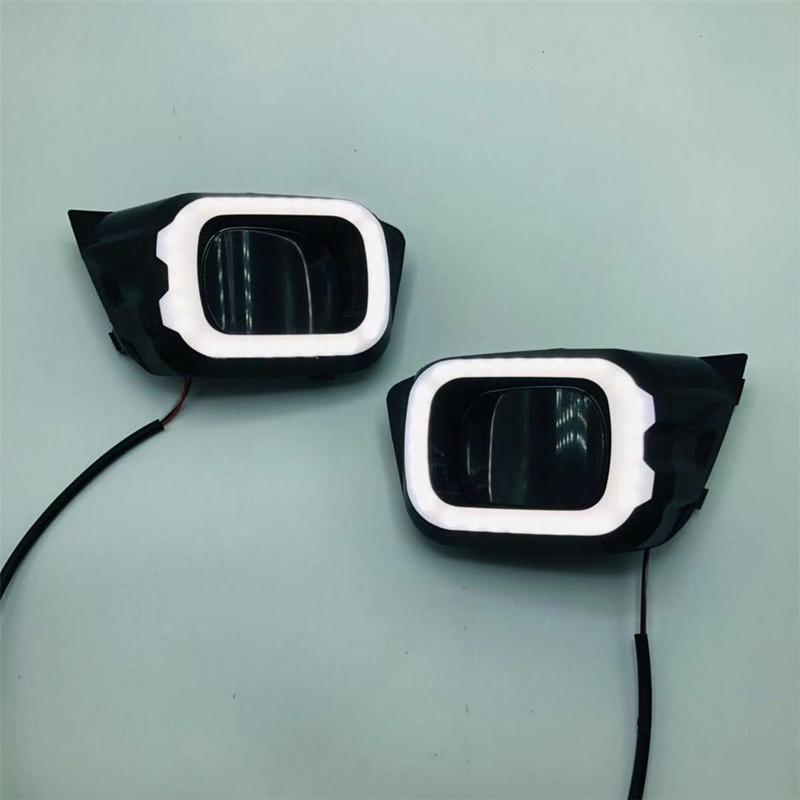 2PCS For Ford Ranger T8 LED Car DRL Daytime Running Light driving fog lamp with Turning Yellow Signal
