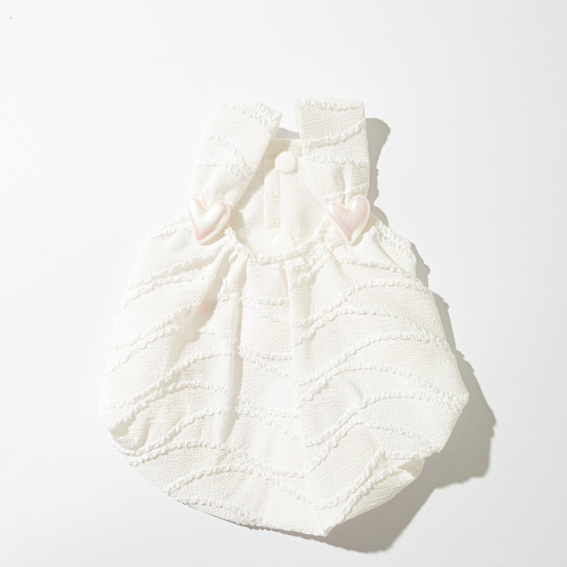 

New dog clothes white suspender bud dress small dog than bear summer cat pet clothes XS (recommended weight 1-1.5 kg)