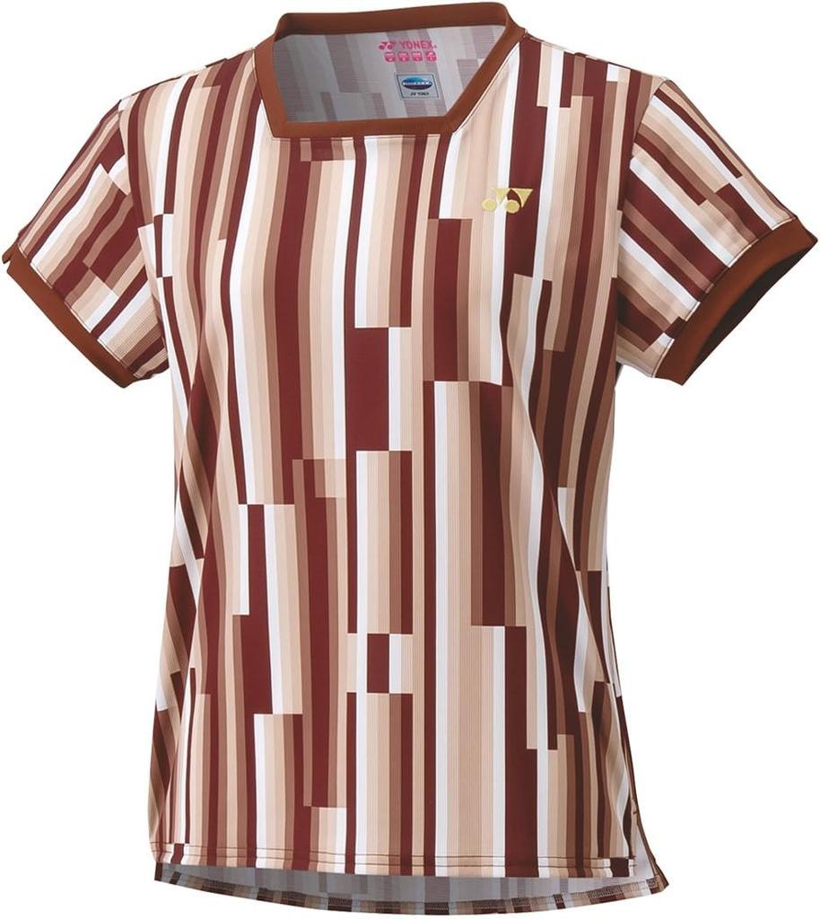 YONEX Short Sleeve Game Brown Size M Women's Shirt, (015),