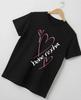 Bebe Rexha Grafik T-Shirt Schwarz Baumwolle Fan Merch Herz Design Damen