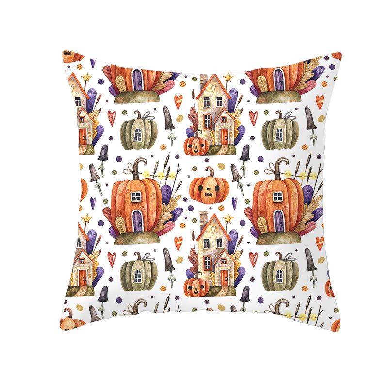 New Halloween Pumpkin Pillow Cover Home Peach Skin Home Decoration Supplies Cushion Waist Pillow Cover