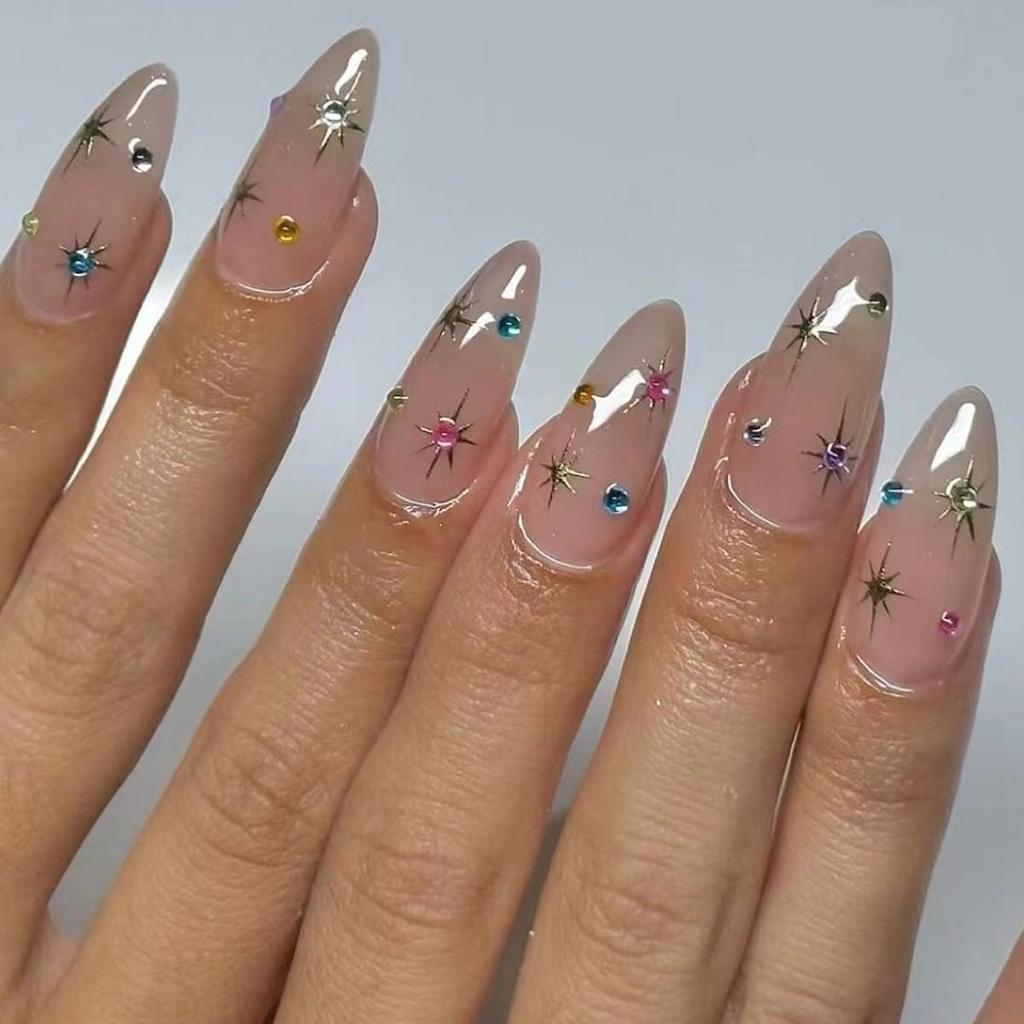 High-End French Almond Press-On Nails - Medium-Long, Stylish & Elegant