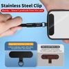 Lanière de téléphone universelle avec clip Améliorée Anti-chute Rotation à 360° Sangle réglable pour le cou/porté en bandoulière pour tous les étuis de téléphone