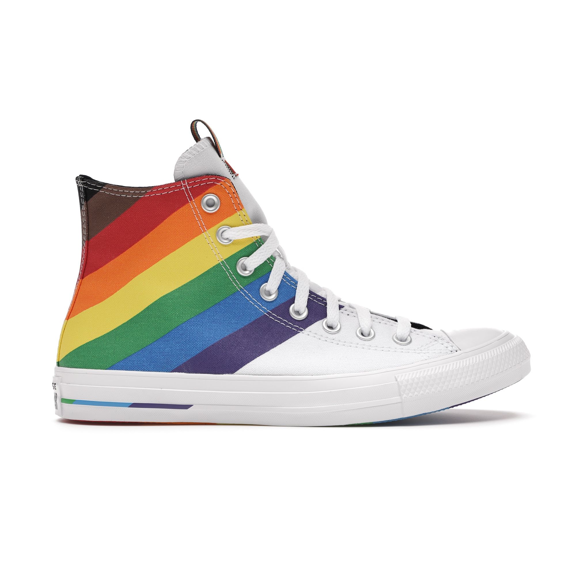 

Converse Chuck Taylor All Star High Pride - Кроссовки унисекс белые, разноцветные, университетский красный 167758C