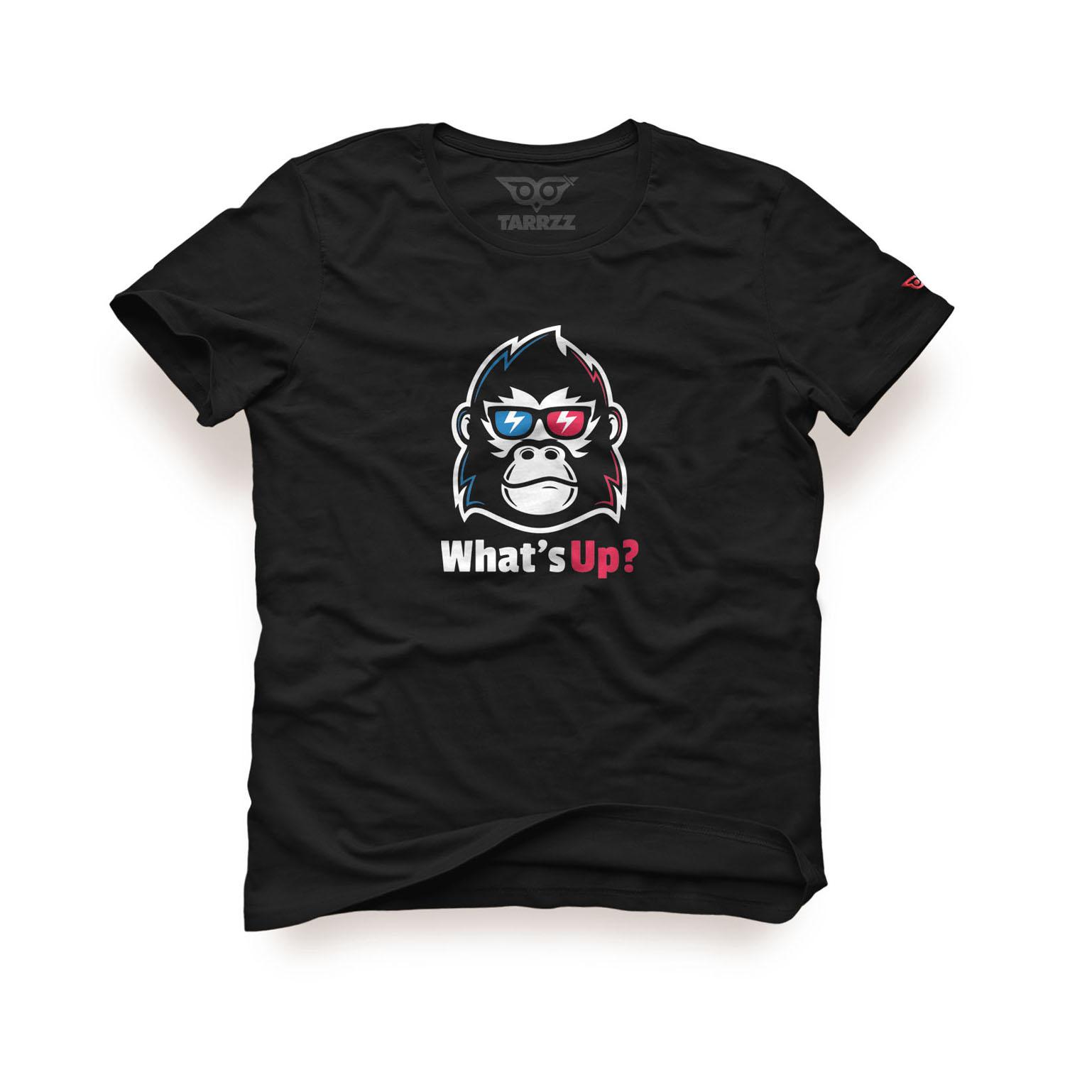 

Футболка What s Up Monkey Design, футболка с принтом обезьяны, футболка с забавными обезьянами, футболка с животными, футболка с гориллой, Tarrzzcom