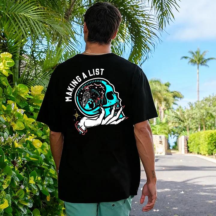 Making A List Skull Unisex T-Shirt S-4XL S разноцветный