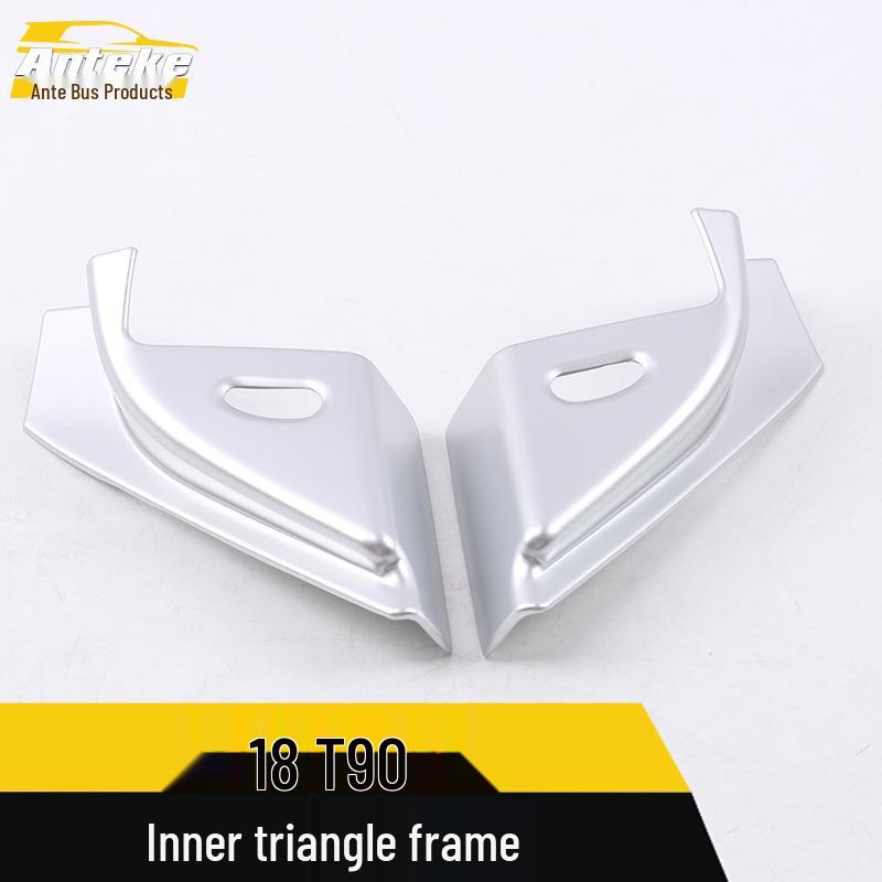 T90 Car Window Decorative Inner Triangle Electroplated Frame Sticker