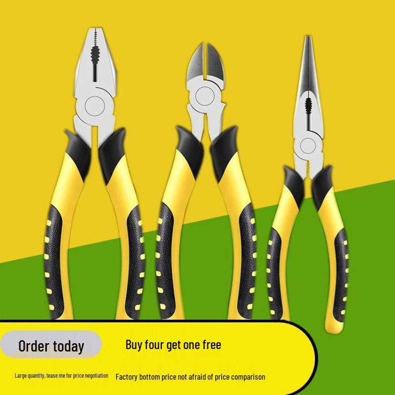 Tiger Multifunctional Needle Nose Pliers: Industrial Grade Wire Cutters and Strippers for Electricians