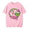 Christmas Cartoon Green Fur Monster 3D Printed Women's Short Sleeve Tees Top Kids Girl Casual Pullover