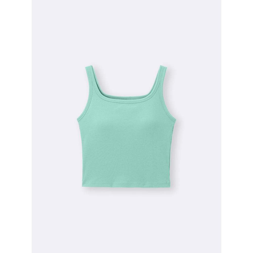 Gu By Uniqlo Bra Feel Cropped Square Neck Tank Top
