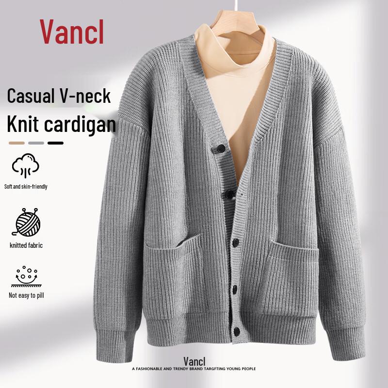 

Мужской повседневный вязаный кардиган с V-образным вырезом от VANCL M