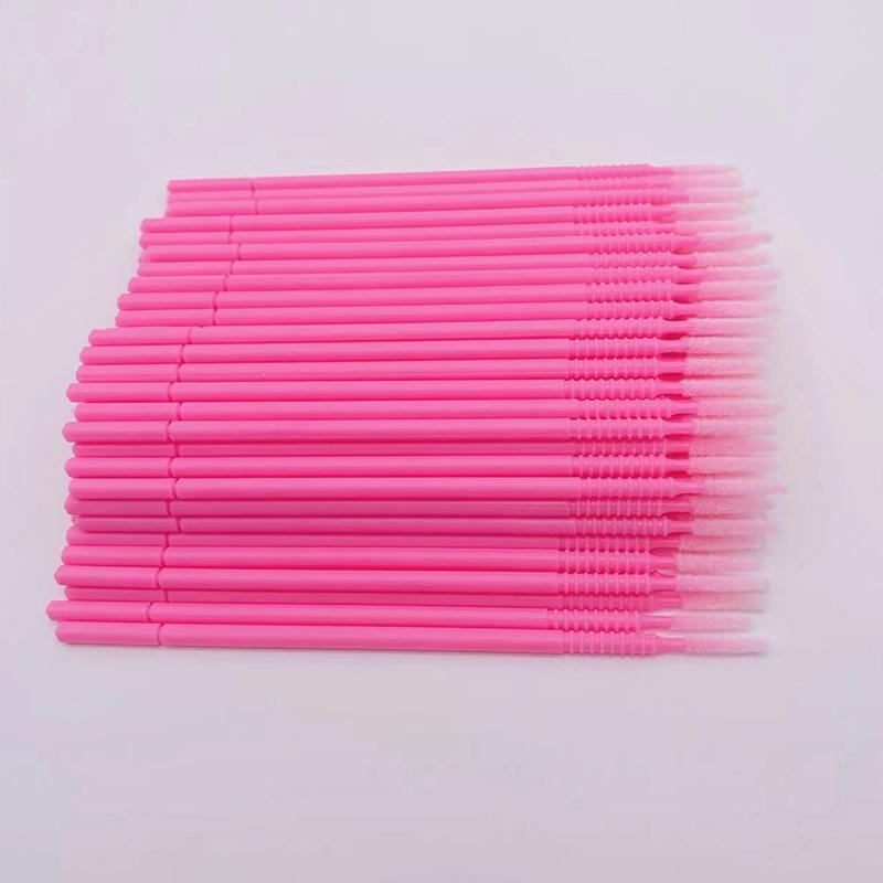 Engangs mikrobørster med langt hode øyevipper Mascara vattpinne vippeforlengelsesverktøy for sminkepåføringsstaver