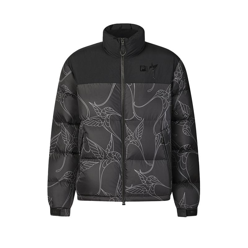 New FILA Down Jacket Men's All Over Print A11M447922FZA