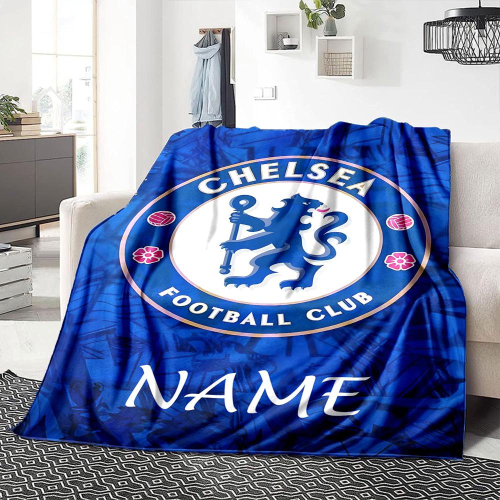 Custom Name AC Milan Crest Blanket for Couch & Bed, Plush Cozy Fuzzy Blanket Super Soft & Warm Blankets for Fall and Winter. 0908274