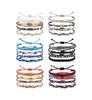 4 /24 Pcs Boho Surfer Bracelet Anklets Braided Bracelet Colorful String Rope Ankle Bracelets Waterproof Summer Beach Zircon