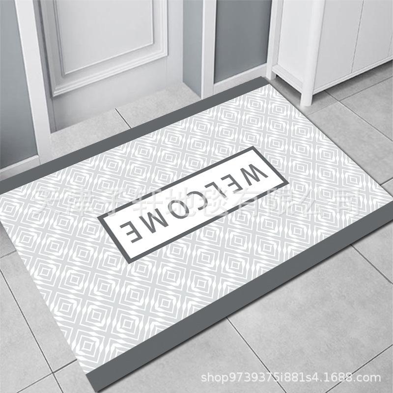 Nordic National Wind Diatom Mud Mat Bathroom Toilet Absorbent Non-slip Dirty and Easy To Clean Porch Mat