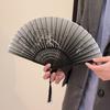Retro Flower Folding Fan Hand Fan Lace Fan Chinese Japanese Classical Dance Fan Anniversary Wedding Party Dancing Props Gift Fan