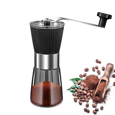 Manual Coffee Grinder, Multi-Level Coarseness Adjustment, Outdoor Coffee Grinder, Lightweight and Portable, Grinds Beans, Chili Peppers, Peanuts,