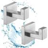 2 Wall Hooks Bathroom SUS304 Stainless Steel Brushed Nickel – Pack of 2, Wall Mounting