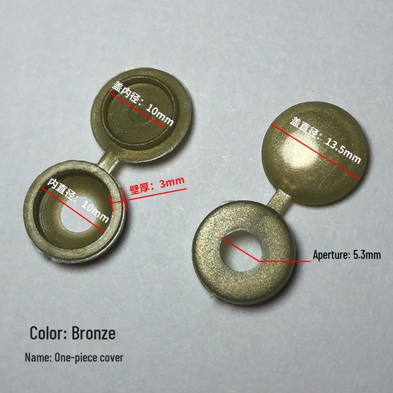 Decorative Plastic Screw Caps for Furniture and Wardrobes - Three-in-One Design