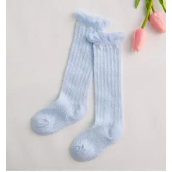 Baby Girls Kids Winter Non-slip Socks Bow Summer Spring Mesh Newborn  Terry Cotton Sokken Princess Knee High Long Socks