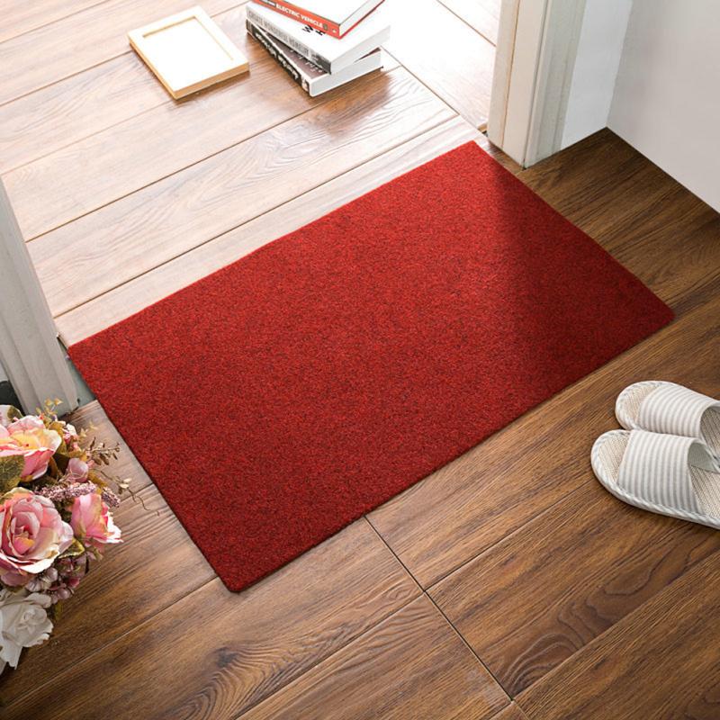 Washable Floor Mats Multifunctional Non-slip Solid Color Door Mat Dirt Trapper Mat For Bathroom
