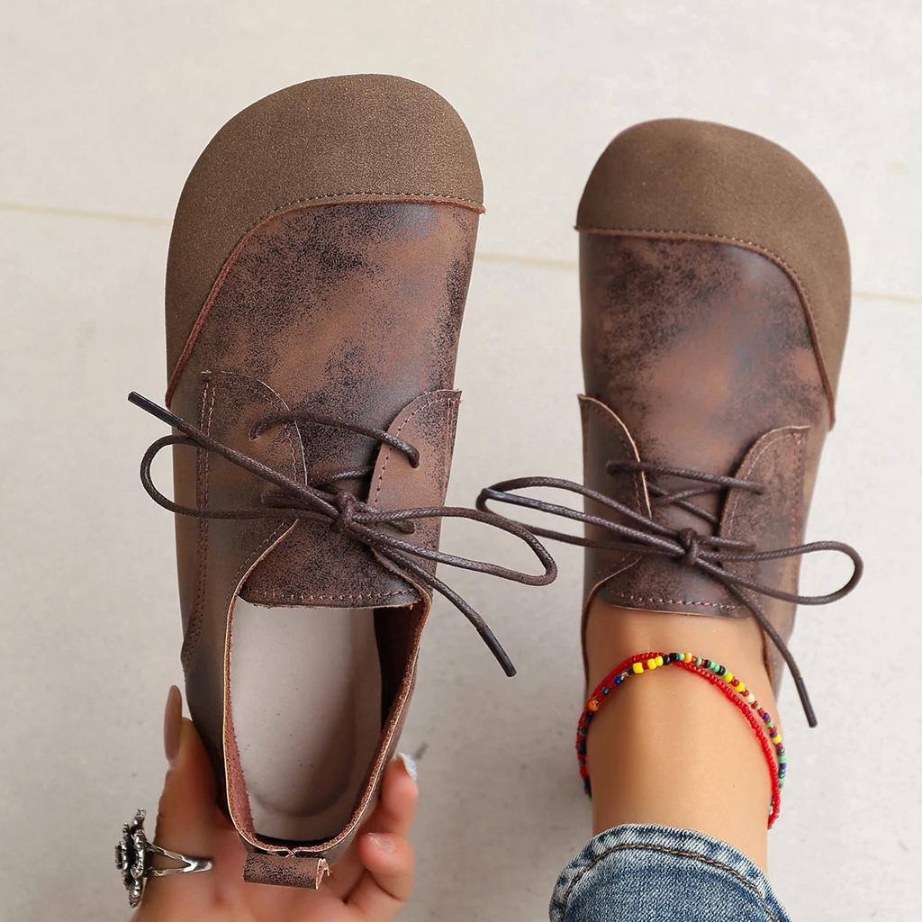Fashion Comfortable Soft Bottom Round Head Women's Flat Shoes with Rope Decoration Solid Color Casual Breathable and Not Easy To Slip
