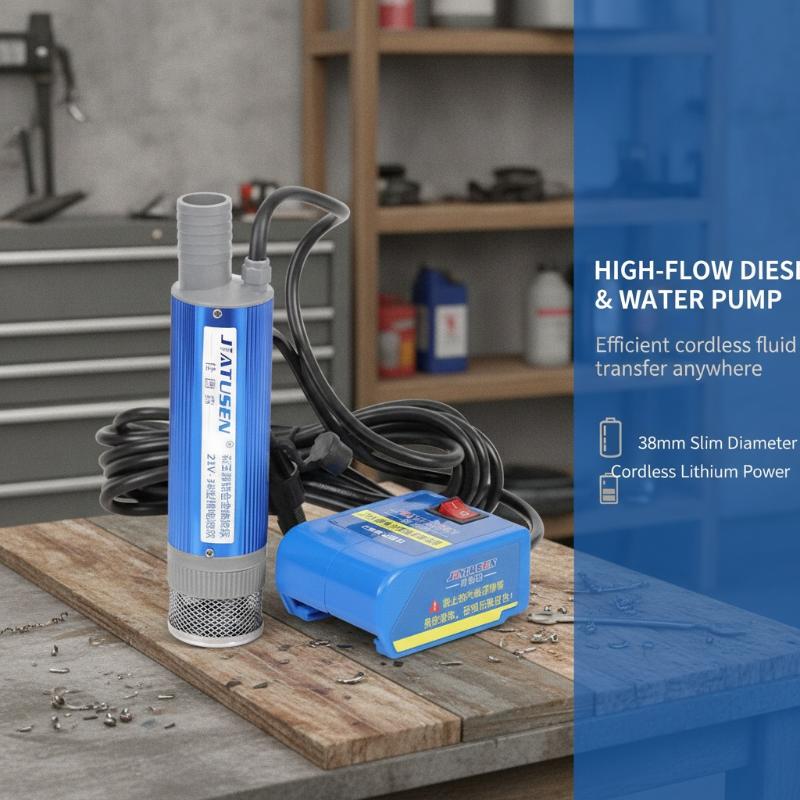 Cordless 38mm Electric Water Diesel Transfer Pump Rechargeable Lithium Battery for Home Garden Agricultural Irrigation