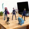 5/6/8Pcs Kpop Hunter Figure Cake Topper Animated Movie Inspired Cartoon Character Figurine Statue Collectible Model Home Office Desktop Decoration