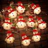 high quality1pc LED / Self-Lit Snowman String Lights with -and-Play Button Control (No Color-Changing) - 64.96inch (10) Warm White-like Glow,
