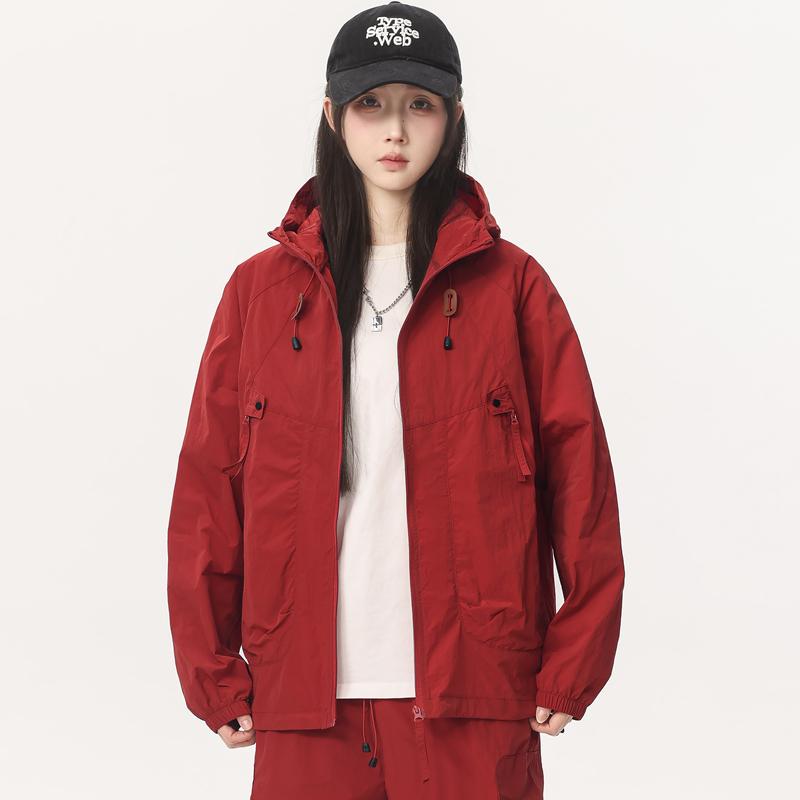 

Sunscreen Clothing, Women s Ice Silk Anti UV, Summer Lightweight And Breathable Sports Jacket, Women s Hooded Skin Jacket, Women s Jacket XL червоний