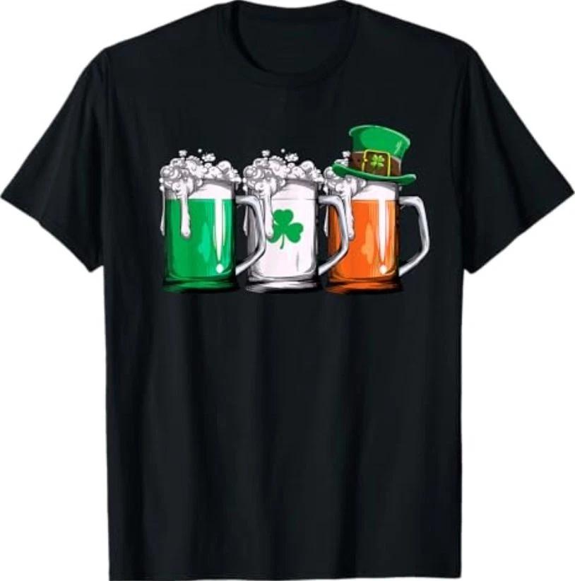 Irish Beer Ireland Flag St Patricks Day Men Women Leprechaun T-Shirt
