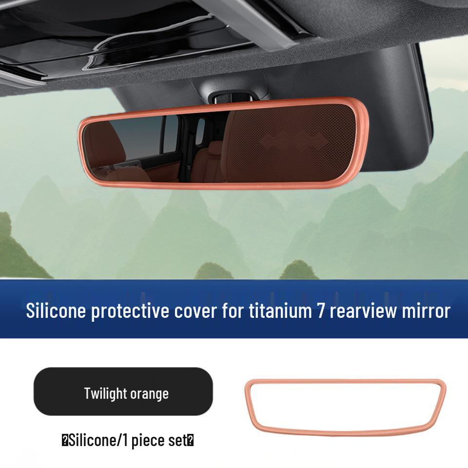 Formula Leopard Titanium 7 Screen Protector & Rearview Mirror Frame - Original Car Color Silicone Center Console.